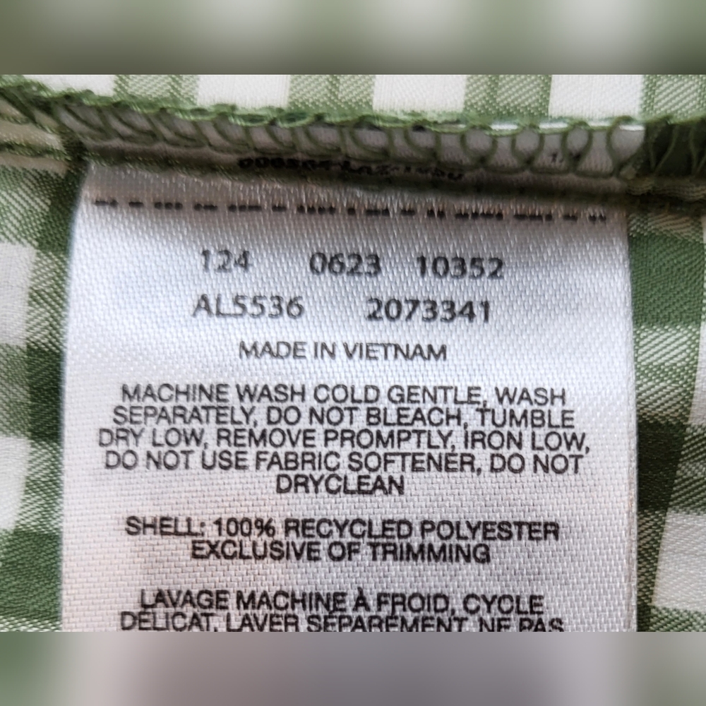 COLUMBIA Anytime Lite Sleeveless Shirt - Green Gingham - Size S (NWT) - Picture 12 of 15